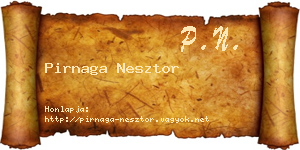 Pirnaga Nesztor névjegykártya